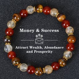 Natural Stone Bracelet Tiger Eye Stone Crystal Wealth Money Success Bracelet Men's and Women's Bracelets 호안석팔찌