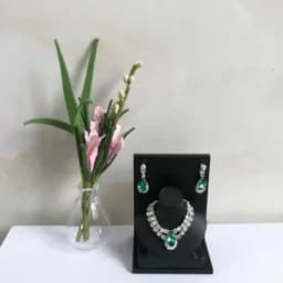 1:6 Doll Mini Jewelry Earring Necklace Set (including Display Rack) Model for Doll Decorative Toys, Doll Gift Accessories
