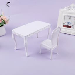 1PC Dollhouse 1:6 Kitchen Furniture Accessories Dining Table Chair Computer Office Desk Chair For Doll House Decor Kids Toys