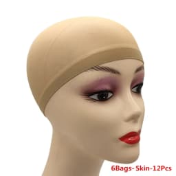 1/6/12bags Ventilated Nylon Mesh Nude Stocking Wig Cap Hairnets Stretchy Close End Super Extra Thin Skin Breathable Wig Cap