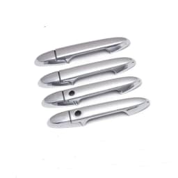 For Honda Fit Jazz 2014 2015 2016 2017 2018 2019 2020 Carbon Fiber Chrome Car Side Door Handle Cover Sticker Styling Accessories