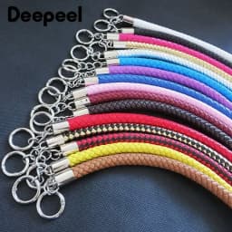 2Pcs 30-60cm Leather Bags Handles Shoulder Strap DIY Replace Handbag Straps Braid PU Rope Fashion Woman Bag Hardware Accessories