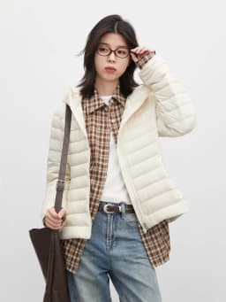 CHIC VEN Women's Down Coats Solid Hooded Female 90 White Down Jacket Slim Lightweight Warm Casual Overcoat Autumn Winter 2026