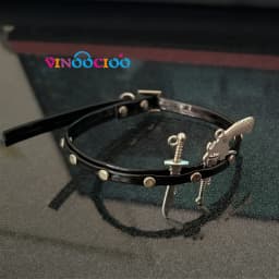 20cm Cotton Doll Accessories Choker Devil Eyes Necklace Leather Belt Waistband with Weapons Punk Style Cotton Doll Accessories