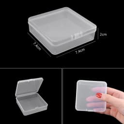 Transparent Plastic Storage Box Case 6Sizes Square Container Packaging for Crafts Beads Earring Jewelry Boxes Tools Organizer