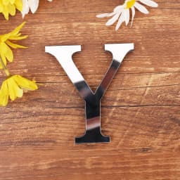 Silver Letter Acrylic 3D Mirror Wall Sticker Home Decor Alphabet Poster For Birthday Party Wedding Diy Wallpaper Peel & Stick