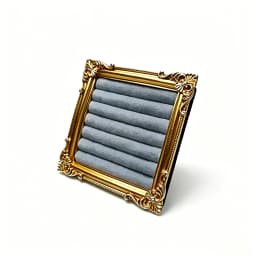 Retro Square Ring Display Stand Jewelry Showcase Tray Wooden Shop Window Decoration Photography Background Props