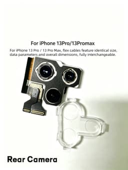 100% Tested Back Rear Camera Module For iPhone 12 13 14 15 16 Pro Max Mini Plus, Main Lens Flex Cable Replacement Repair Part