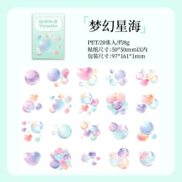 20pcs Kawaii Dream Bubble Ins Decorative Sticker Creative Handbook Collage DIY Diary Scrapbook Aesthetic Stationery Sticker