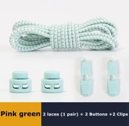 New1 Pair No Tie Shoelaces 1 Second Fast Round Plastic Lock Elastic Shoelace Suitable for All Sports Shoes Accessories Lazy Lace