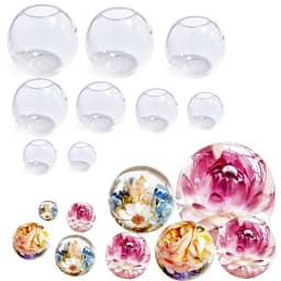 3D Sphere Ball Silicone Mold Round Clear Mould for UV Resin Epoxy Resin Craft Supplies Flowers Preservation for Home Decor