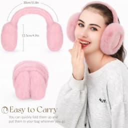 Women Suede Plush Earmuffs Wool Solid Plush Warm Outdoor Skiing Cycling Windproof Cold-Proo Winter Fluffy Ear Muffs Earflap