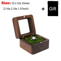 Free Engraving Name Wooden Rings Box Personalized Customization Wedding Anniversary Gift Magnetic Wood Ring Case Ring Bearer Box