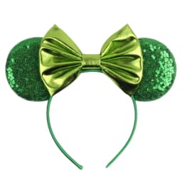 Cute Women Mouse Ears Leopard Print Headbands for Girls Baby Women Sequins 5"Bows Hair Accessories Adults Hairbands Kids Gift