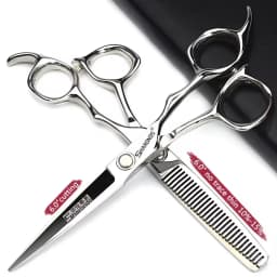 6 Inch Barber Specificlied Shears Professional Hairdressing Scissors Hairdresser Clippers Set Flat Thinning Hair Cutting Tools