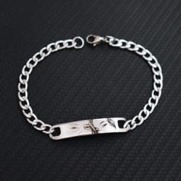 Customized Engraved Eye's Photo Bracelet Personalized Laser Engraved Eye Picture On Stainless Steel Chain Jewelry Couples Gifts