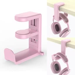360° Rotating Headphone Stand Desktop Headset Holder Desk Hanger Hook Headphone Storage Hangin Organizer For PC Gaming Headset