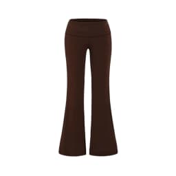 Women Folded Low Waist Cotton Jersey Foldover Pant Soot
