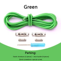 1 Pair No Tie Shoelaces For Sneakers Elastic Shoelace Metal Spring Lock Man And Woman Shoe Accessories Lazy Shoe Laces 100cm