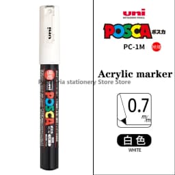 1 UNI POSCA PC-1M Marker Art Supplies for Artist POP Poster Pen Graffiti Advertising 0.7mm Art Stationery Multi-color Optional