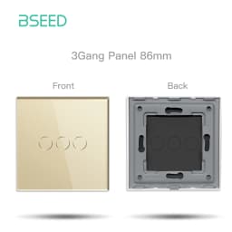 BSEED 1/2/3Gang WIFI Touch Switch Part Only Glass Panel Smart Dimmer Curtain Switch Function DIY Part EU Wifi Socket Parts