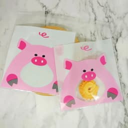 Flower Dot Bow Plastic Bag Wedding Birthday Cookie Candy Gift Packaging Bags OPP Self Adhesive Party Favors Decoration 14x14cm