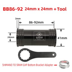 Gineyea Bicycle BB92DUB PF41DUB Press Fit Bottom Brackets for Road Bike Mountain Frame Shell Use DUB 86-92mm Crankset Chainset