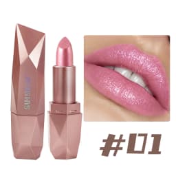 6-color dazzling gold moisturizing long-lasting lipstick Diamond pearl fine sparkle color lipstick