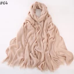 95 Colors Soft Cotton Viscose Scarf Rayon Material Muslim Hijab Mid Eastern Plain Solid Color Headscarf With Tassel