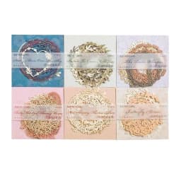 10Sheets Pattern Collage Border Scrapbook Handbook Lace Card Pack Flower Material Decoration Hollow Background 10*10CM