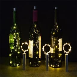 10PCS 2M Cork Shaped Wine Bottle Lights LED Christmas Starry String Lights Copper Wire Holiday New Year Bottle Fairy Light