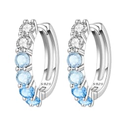 Orstarry S925 Sterling Silver Colorful Wavy Earrings Versatile Hoop Earrings For Women Jewelry Original Party Gifts
