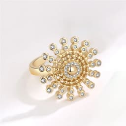 2026 Fashion Beads Anxiety Ring Fidget Spinner Rings Korea Crystal Butterfly Flower Star Moon Ring Anti Stress Jewelry Gift