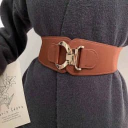 Women's Korean Retro Elastic Adjustable Decorative Waist Cincher, Versatile High-Quality Uncommon Wide Belt