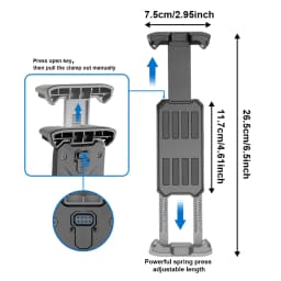 Car CD Slot Tablet Pc Stand Holder Mount 360 Degree Rotation with Rechargeable Hole Fall Prevention Car Navigation for Ipad Pro