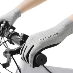 Ice silk full finger bicycle gloves for men and women, outdoor sports, fitness, driving, fishing, high elasticity, comfortable