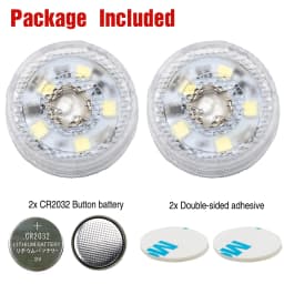 2pcs Car Interior Touch Light 5LED Mini Roof Reading Bulb Ceiling Dome Trunk Armrest Box LED Home Kitchen Closet Cabinet Blinker