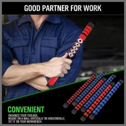 1/4" 3/8" 1/2" Wrench Holders Traight Plastic Universal Socket Organizer Rail Bracket Repair tools Socket Wall Wrench Home Tools