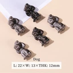 1 Pc Natural Stone Gold Silver Obsidian Carved Bead Cat Paw Pixiu Animals Cute Bead With Hole For Jewelry Making Diy Necklace