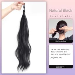 Solid Color Lady Synthetic Fiber Winding Ball Hair Ring Wig Bud Hair Bun Natural Fluffy Hair Volume Low Tie Fluffy Wig Hair Bag
