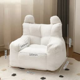Children's Lazy Sofa Chair - Soft Cotton & Linen Fabric with Removable Washable Cover, Perfect for Reading & Playtime