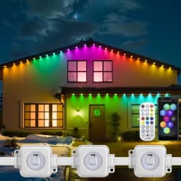 300FT 180LED Permanent Eaves LED Lights Outdoor Waterproof RGB String Lights DIY Scene Christmas Birthday Holiday Party Lighting