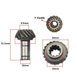 Trimmer Spare Part Trimmer Gear 9 Teeth/7 Teeth/Square Hole Garden Power Tool Simple Installation 0.39x1.24x0.33-inch Dropship