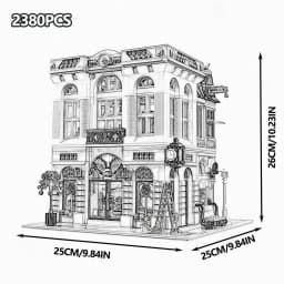Premium Limited Collection Gift Large Classical City Street Architecture Building Blocks Multi Scene Bank Cinema Palace Detective Office Assembly Square Detailed Vintage Model Home Display Toy For MOC And Street View Collectors