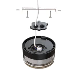 LVL Modern LED Wall Lamp 9W Small Round & Square Waterproof IP65 CCT Indoor/Outdoor Source Wall Sconces Smokey Grey Fixture