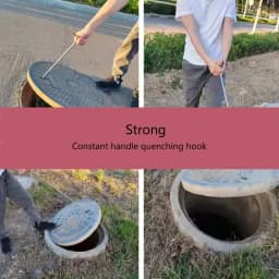 T-Shaped Manhole Hook Tool Single Hook Manhole Cover Lifter Lift Manhole Cover