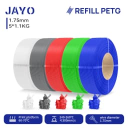 JAYO 5.5KG 3D PETG / High Speed Matte PETG / PLA Classic Printer Filament 1.75mm 3D Printer Filament Neatly Wound PETG for 3D