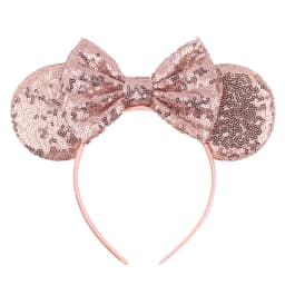 Cute Women Mouse Ears Leopard Print Headbands for Girls Baby Women Sequins 5"Bows Hair Accessories Adults Hairbands Kids Gift