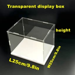 1pc Transparent Self-Assembled Acrylic Display Box Dustproof Storage Display Cabinet, Suitable for Car Models/Toys/Collectibles