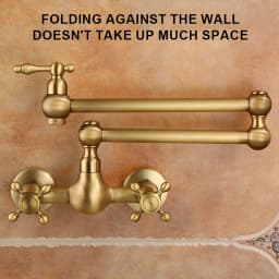Wall-Mounted Antique Brass Kitchen Faucets Hot Cold Water Filter Tap for Kitchen Sink Mixer Folding Kitchen Faucet EL542A